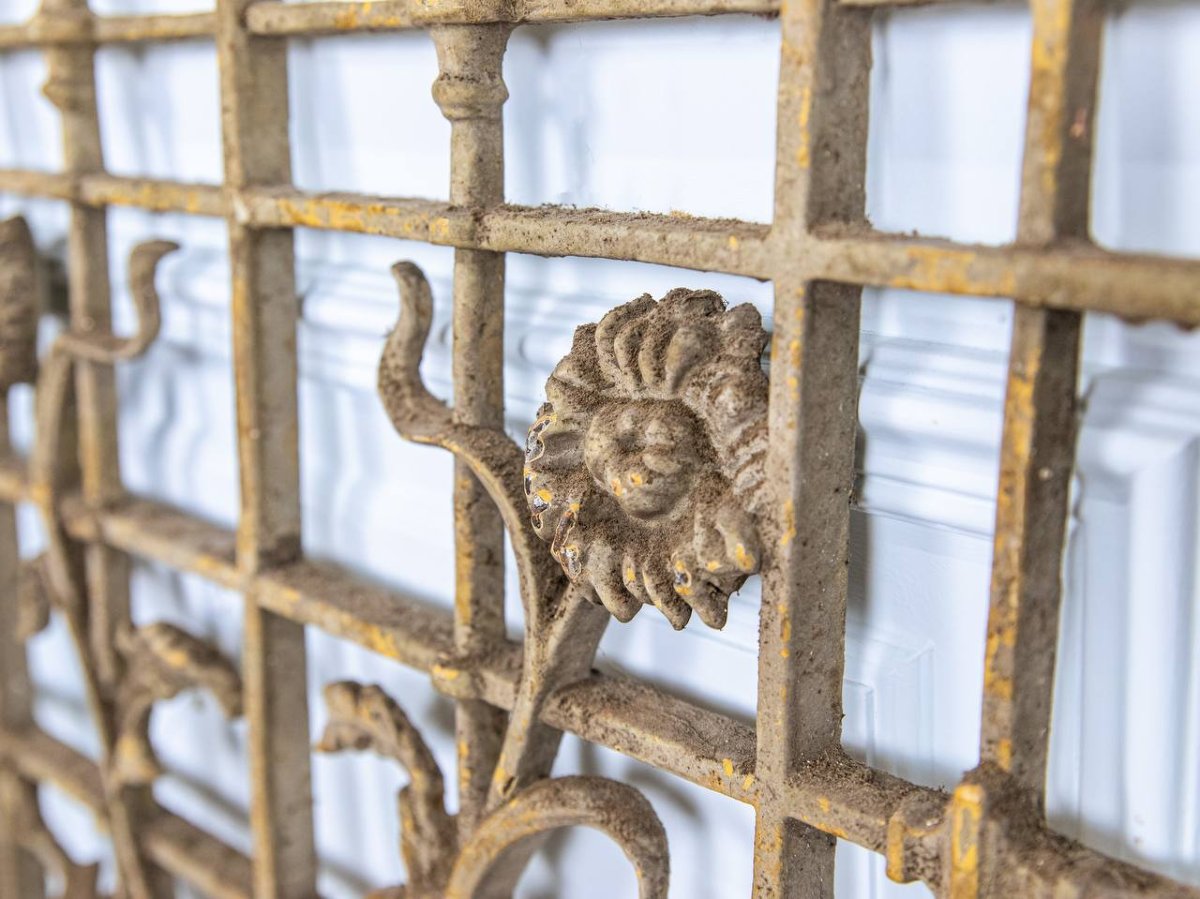 GRILLE FONTE  ART NOUVEAU POUR PORTE OU DÉCORATION-photo-5