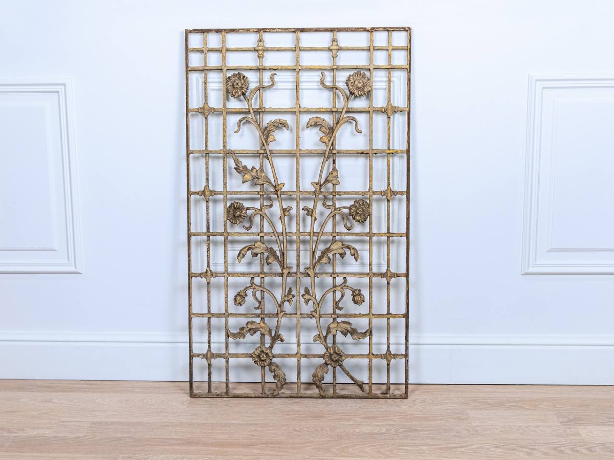 GRILLE FONTE  ART NOUVEAU POUR PORTE OU DÉCORATION