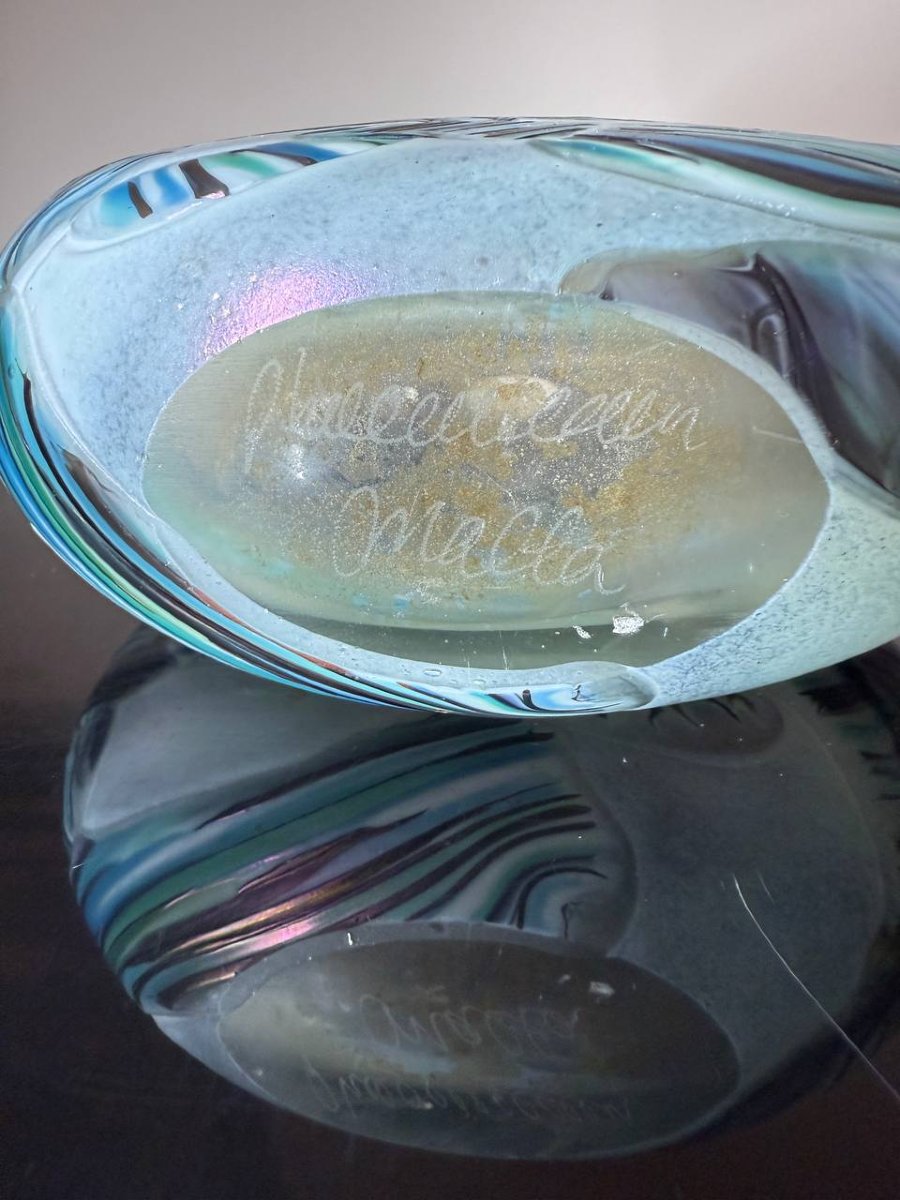 Vase « Lollipop » en verre soufflé de l’île de Wight, d’après Michael Harris.-photo-4