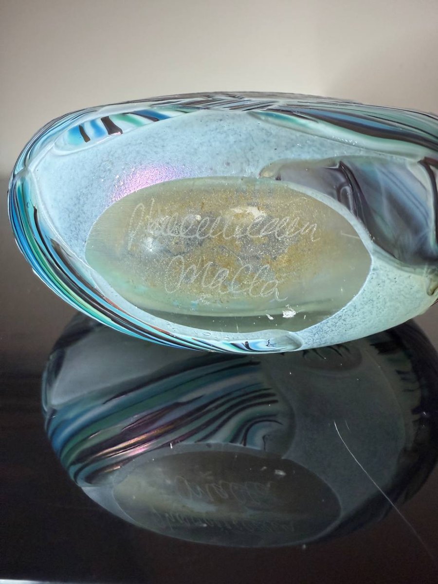 Vase « Lollipop » en verre soufflé de l’île de Wight, d’après Michael Harris.-photo-5