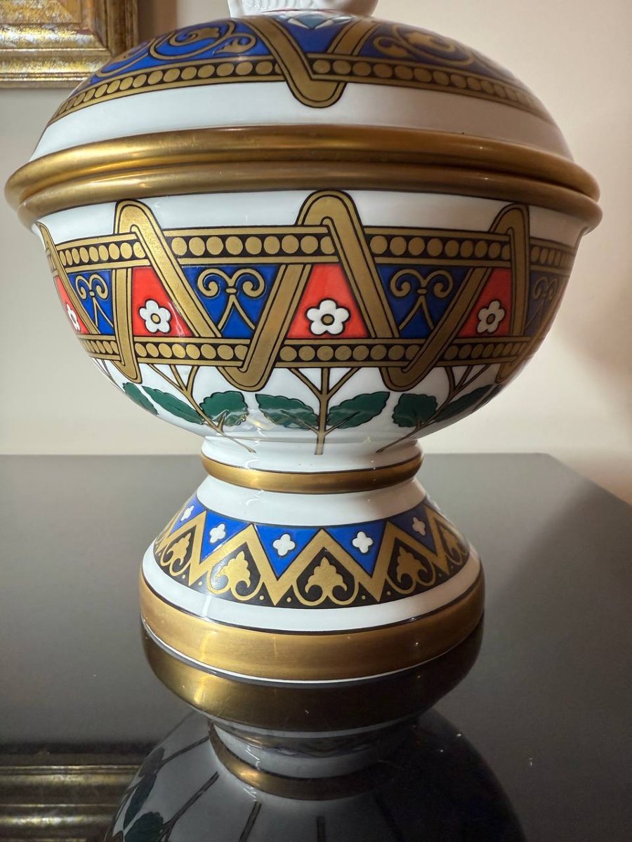 Drageoir, Swan Box Villeroy & Boch, Mettlach, Second Half Of The 20th Century.-photo-2