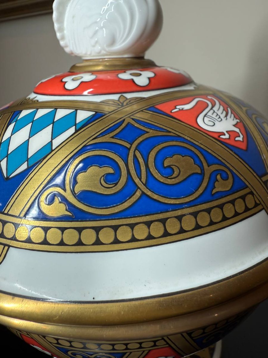 Drageoir, Swan Box Villeroy & Boch, Mettlach, Second Half Of The 20th Century.-photo-4