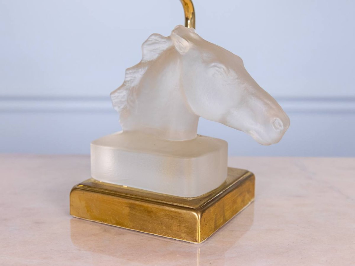 Glass And Brass Lamp From Le Dauphin-photo-2