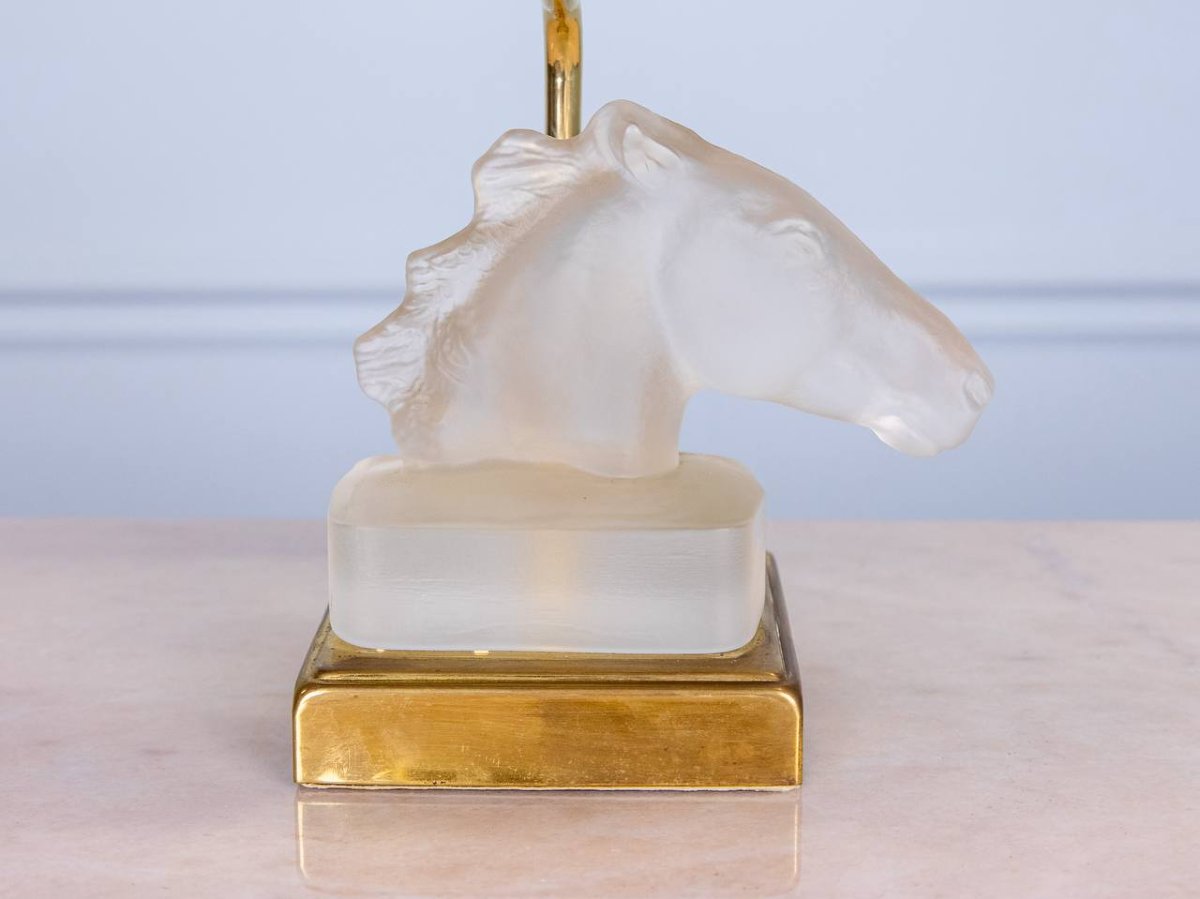 Glass And Brass Lamp From Le Dauphin-photo-4