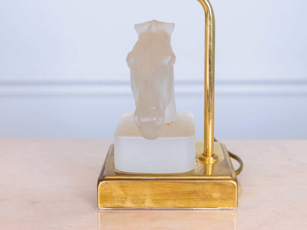 Glass And Brass Lamp From Le Dauphin-photo-1