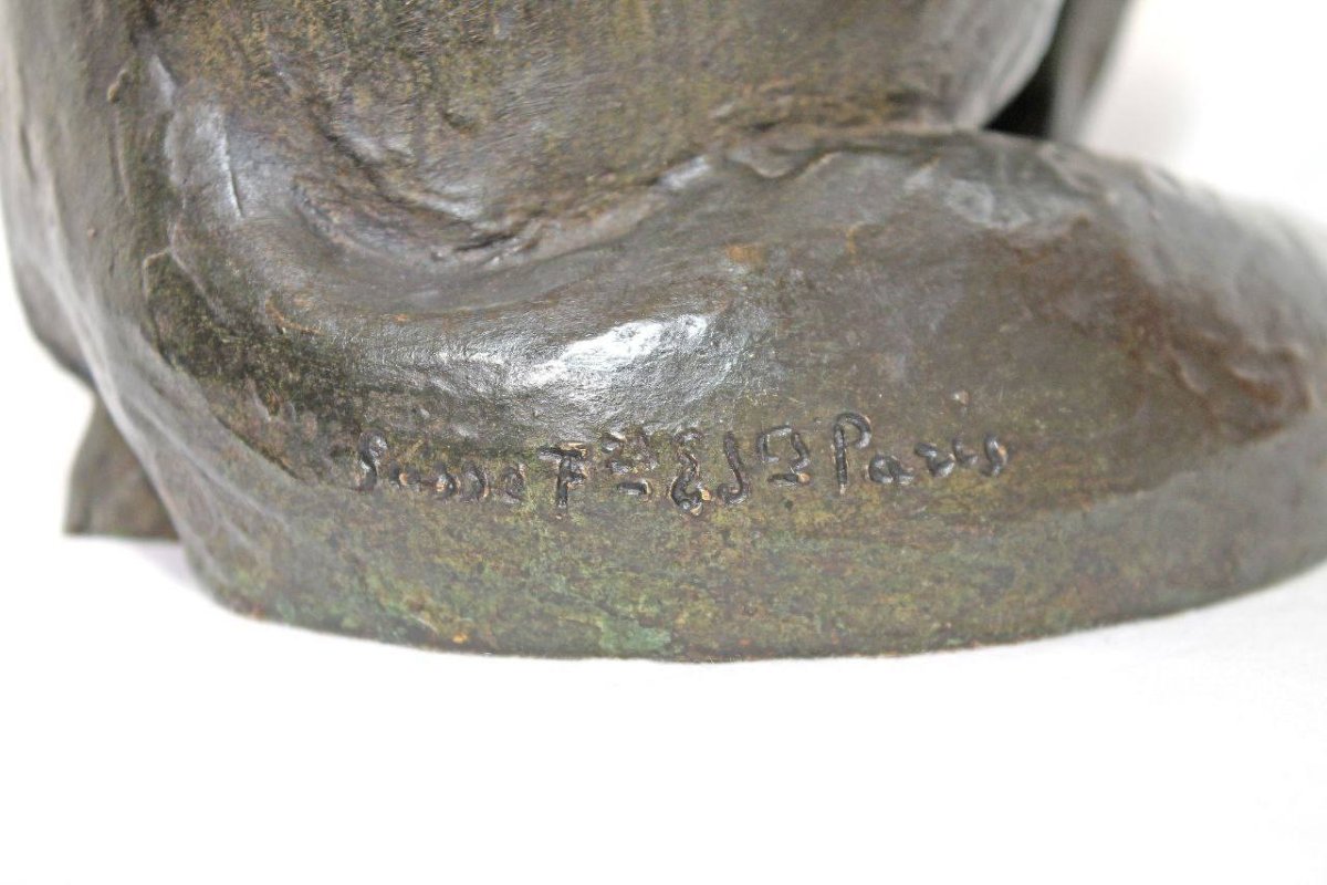 Fennec assis tête tournée , Edouard-Marcel Sandoz-photo-1