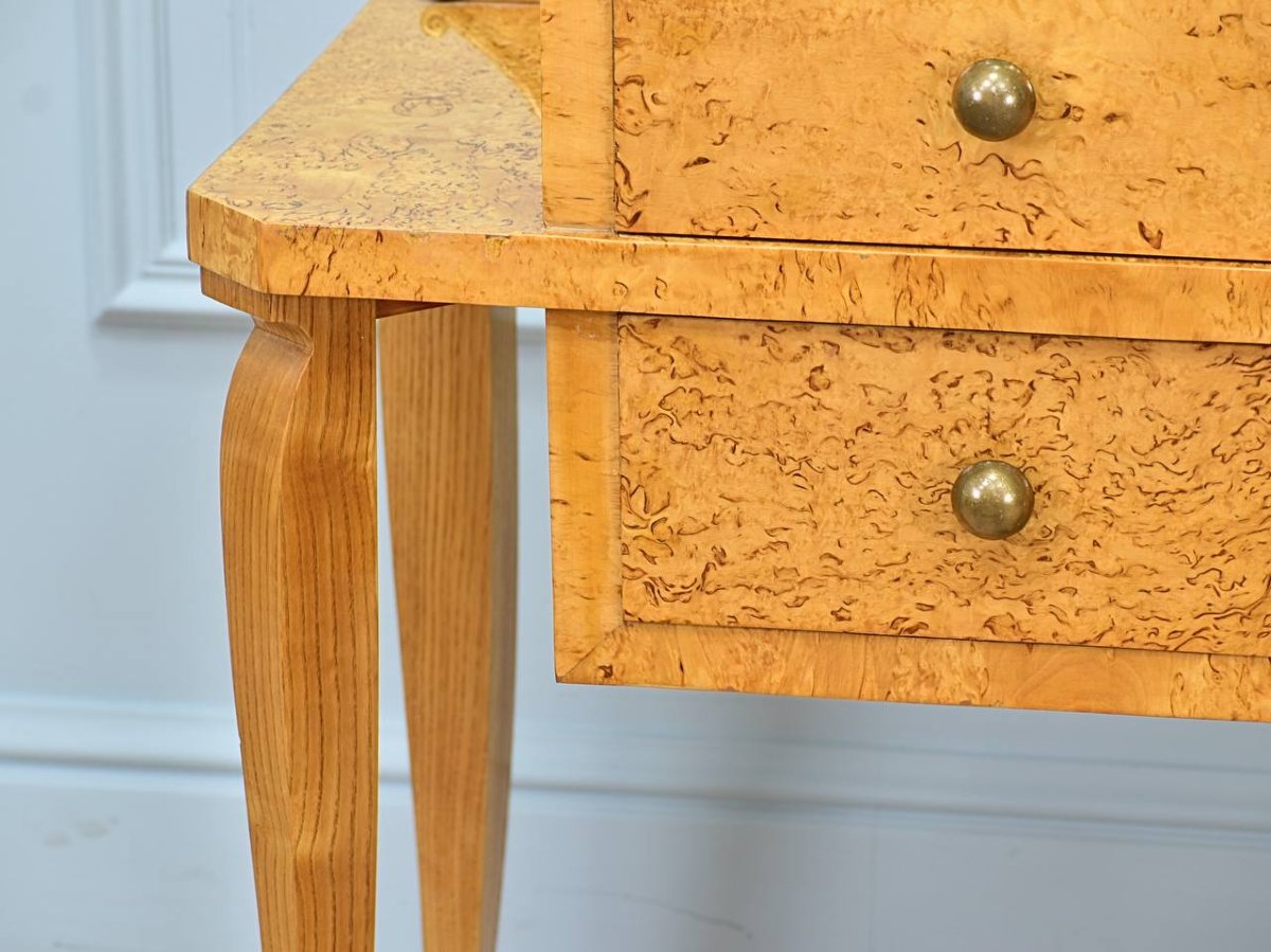 Side Tables Or Bedside Tables, Karelian Birch Nightstands, Art Deco-photo-3