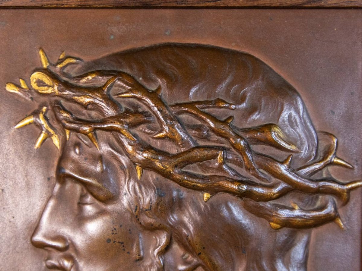 Bronze Bas-relief Of Jesus Christ-photo-3