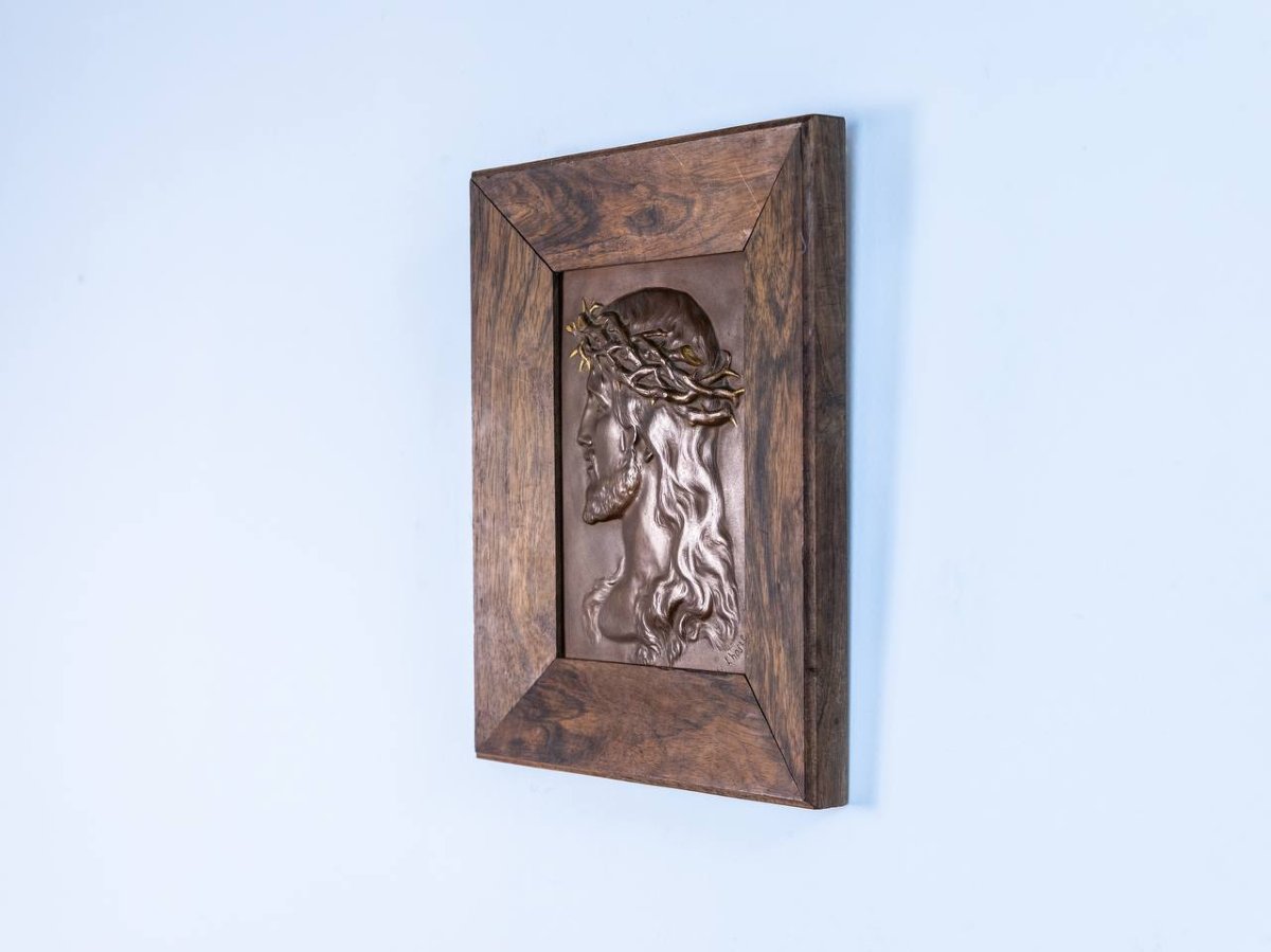 Bronze Bas-relief Of Jesus Christ-photo-2