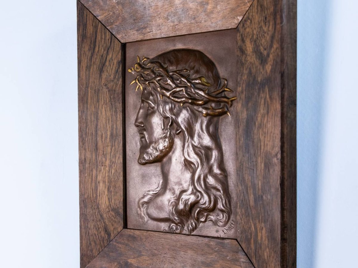 Bronze Bas-relief Of Jesus Christ-photo-3