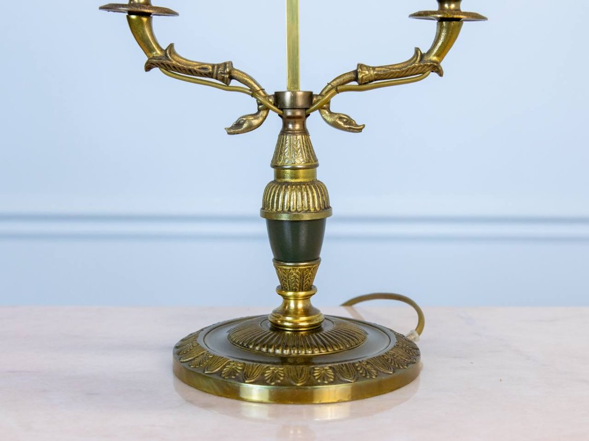 Lampe bouillote en bronze de style Empire-photo-2