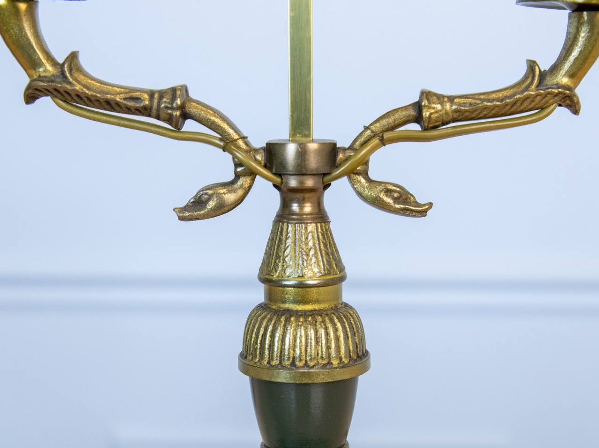 Lampe bouillote en bronze de style Empire-photo-1
