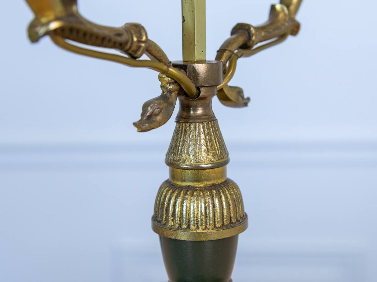 Lampe bouillote en bronze de style Empire-photo-8