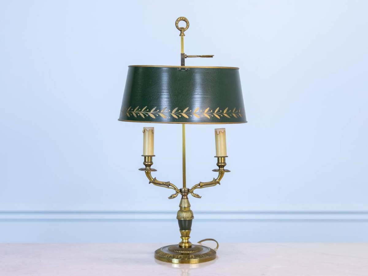 Lampe bouillote en bronze de style Empire
