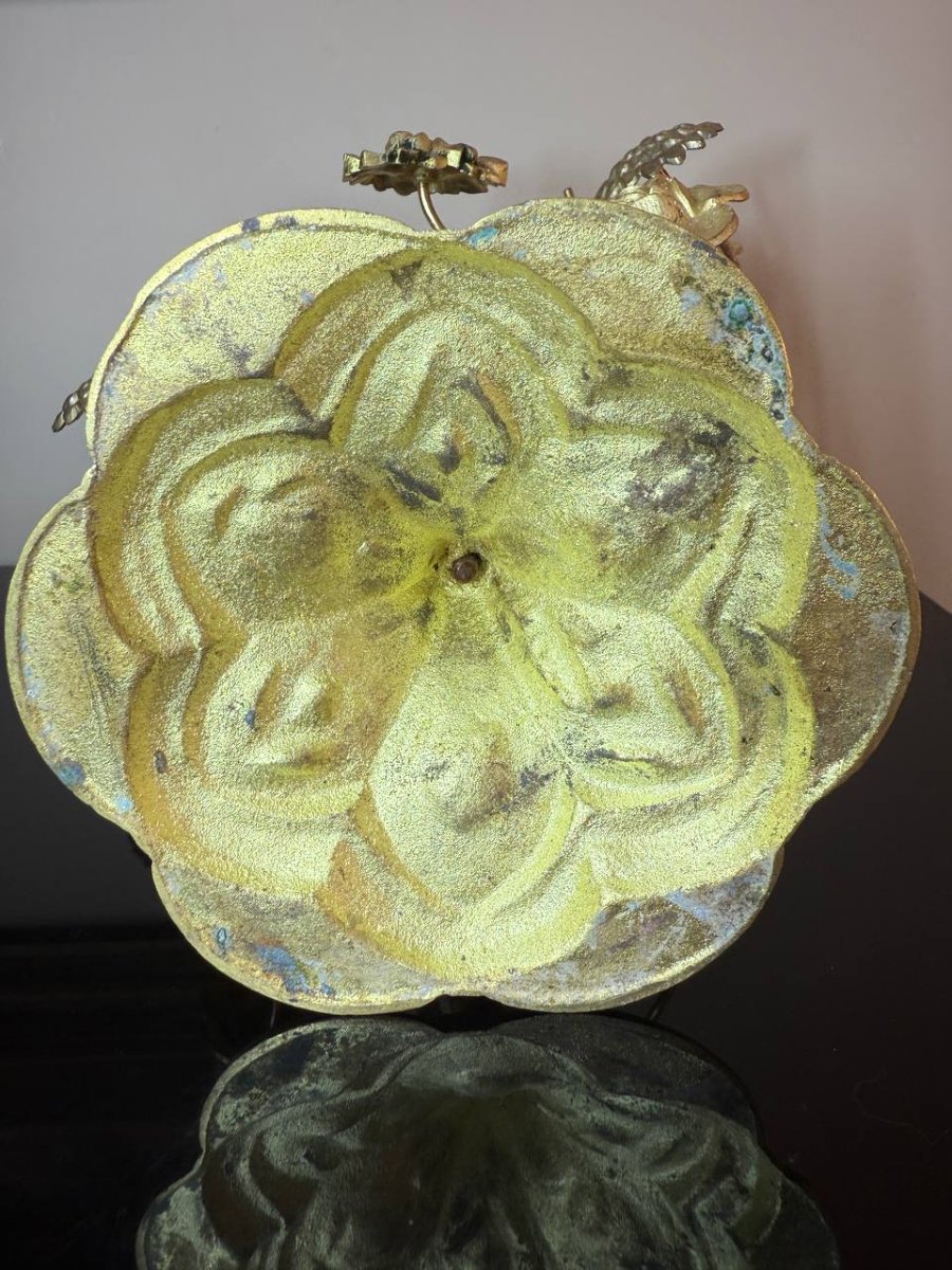 Church Altar Night-light In Bronze And Chased Brass.-photo-4