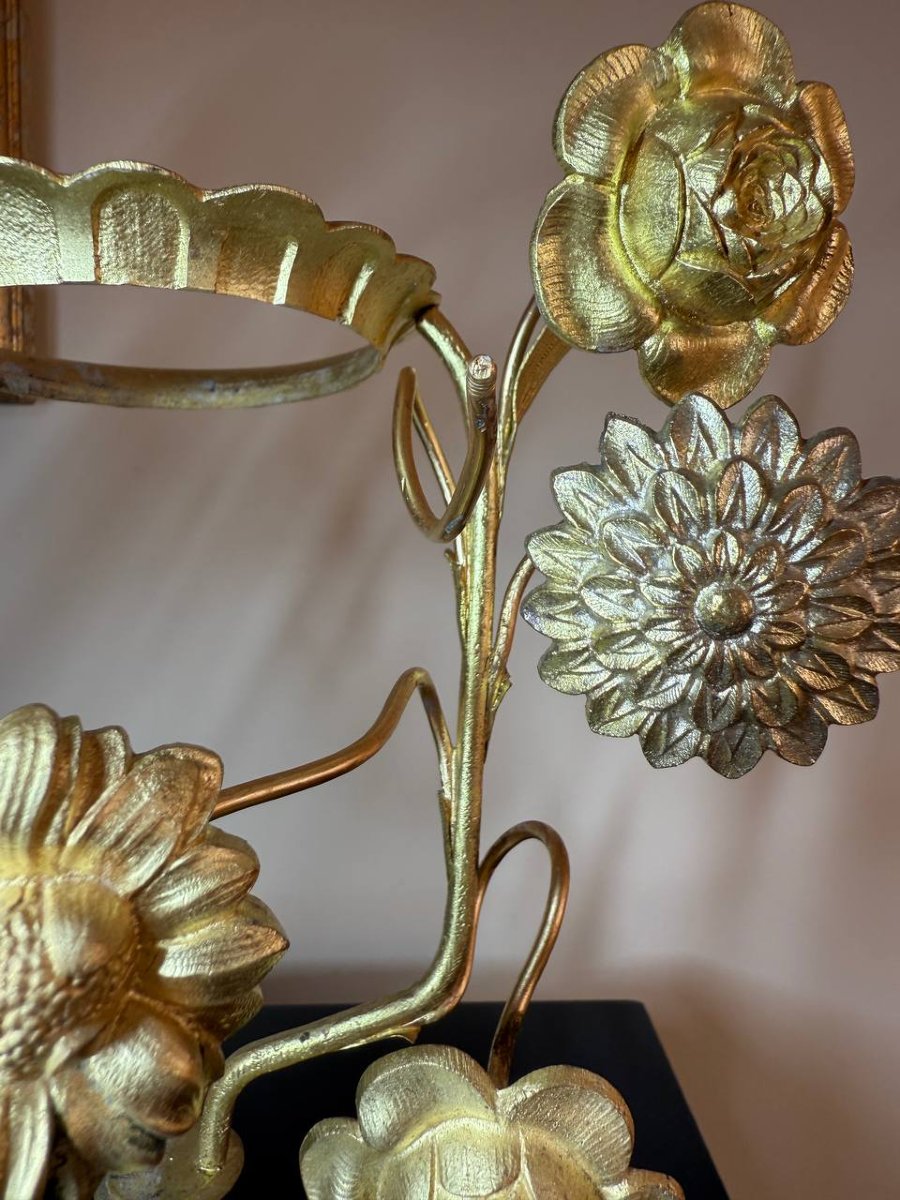 Church Altar Night-light In Bronze And Chased Brass.-photo-7