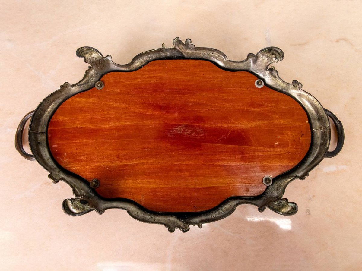 Surtout Or Centre De Table , Louis XV Style Tray.-photo-4