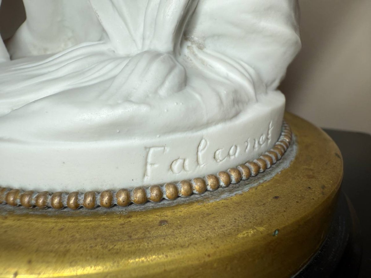 PAIRE DE BISCUITS MONTÉS ET BRONZE , EPOQUE NAPOLÉON III-photo-4