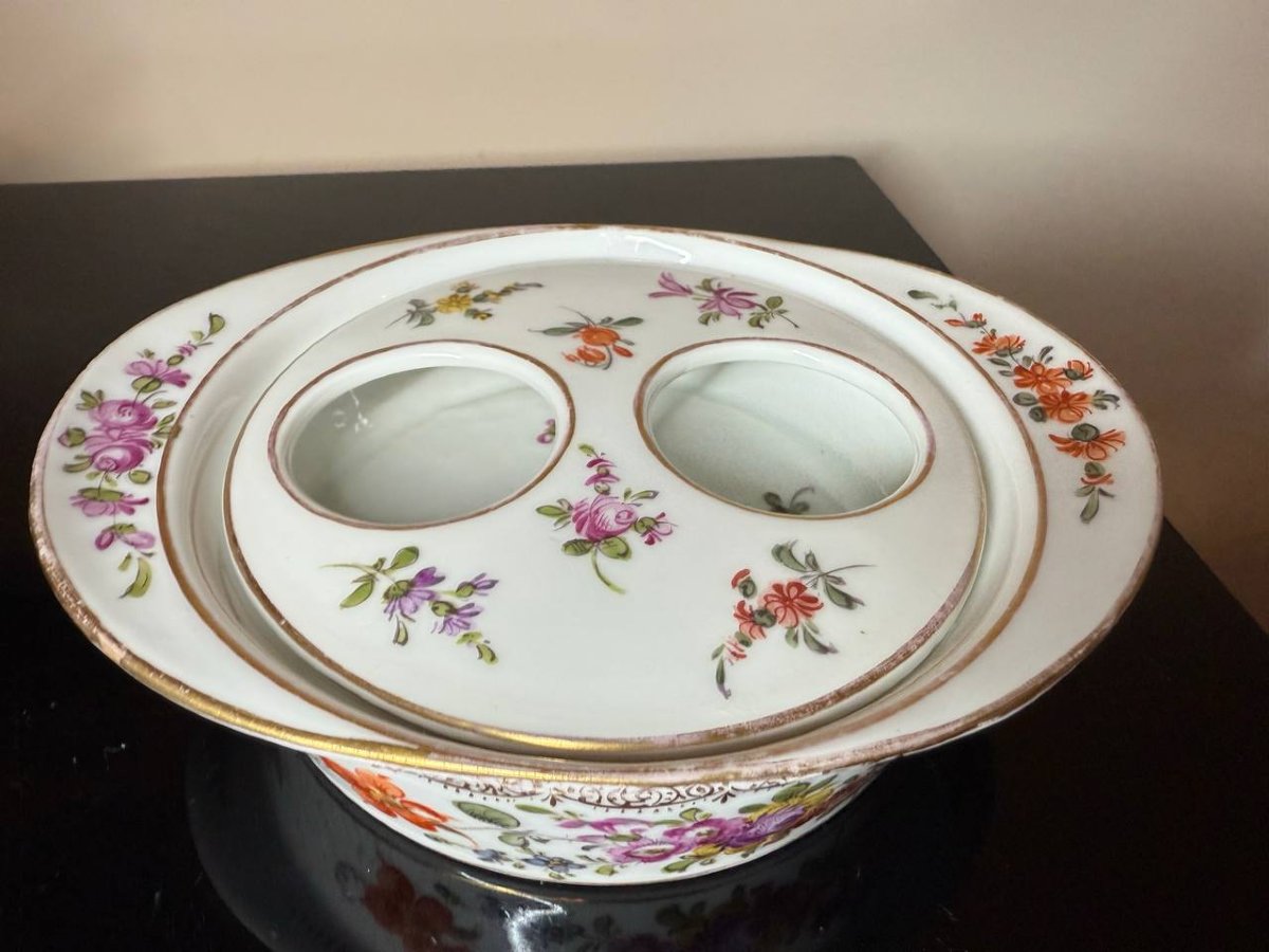 Servant Of Two German Porcelain Egg Cups-photo-2