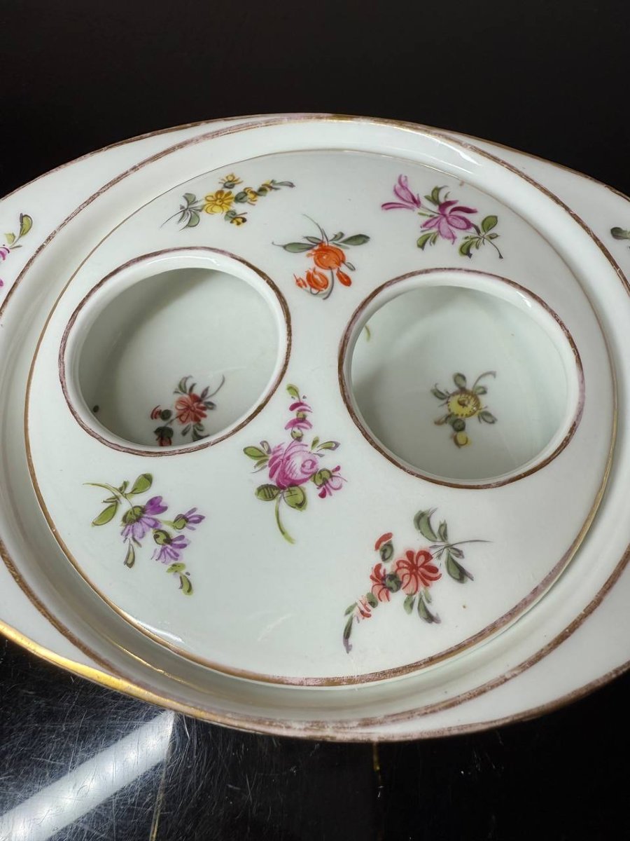 Servant Of Two German Porcelain Egg Cups-photo-2