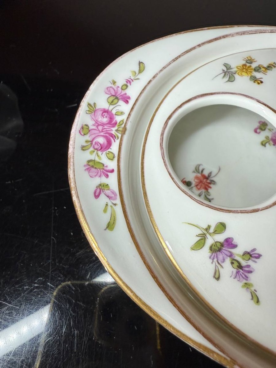 Servant Of Two German Porcelain Egg Cups-photo-3