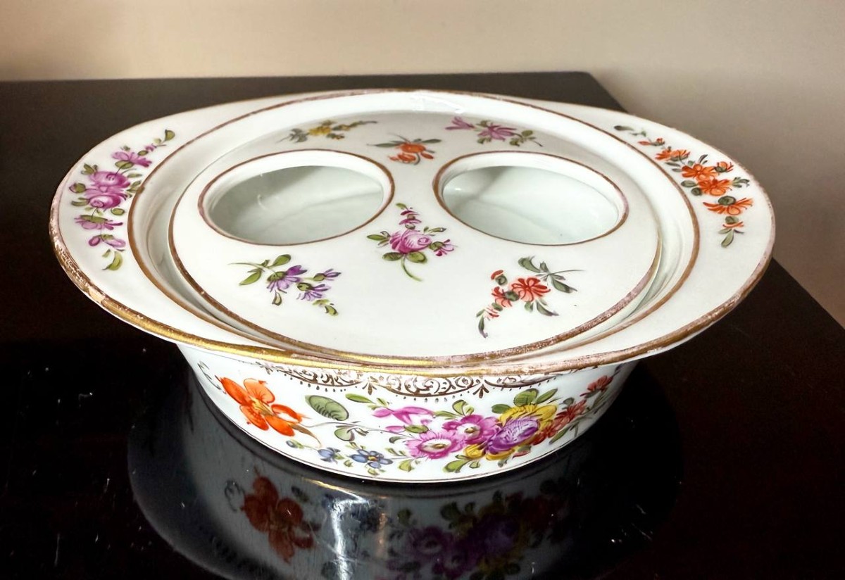 Servant Of Two German Porcelain Egg Cups