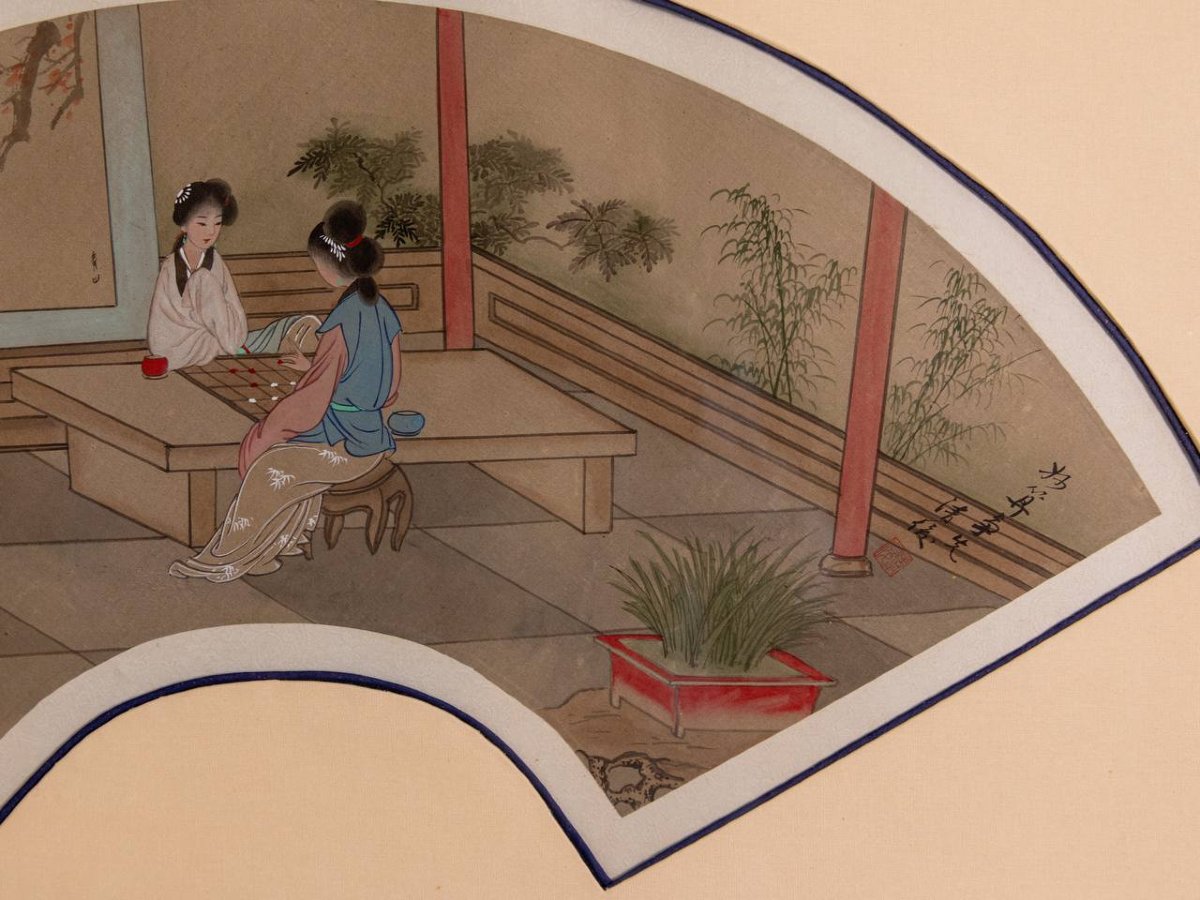 Antique Chinese Watercolors Signed-photo-4