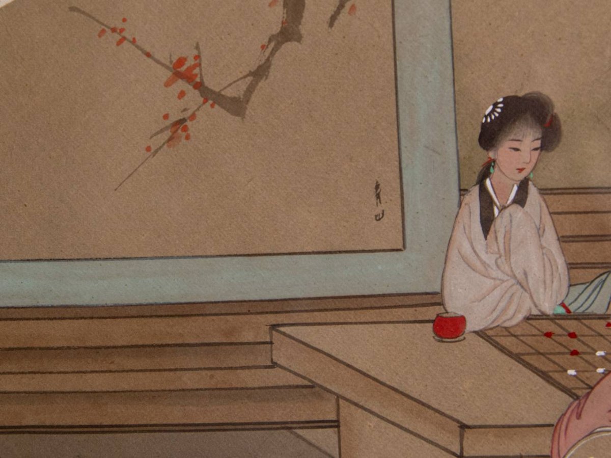 Antique Chinese Watercolors Signed-photo-3