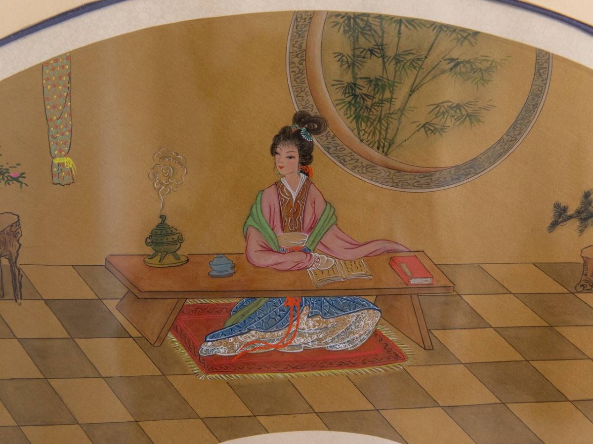 Antique Chinese Watercolors Signed-photo-7