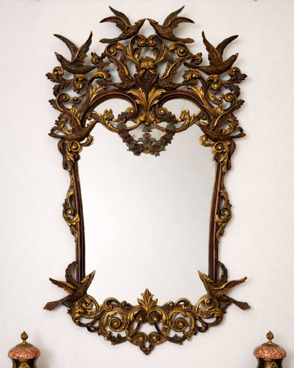 George III Style Ornate Mirror