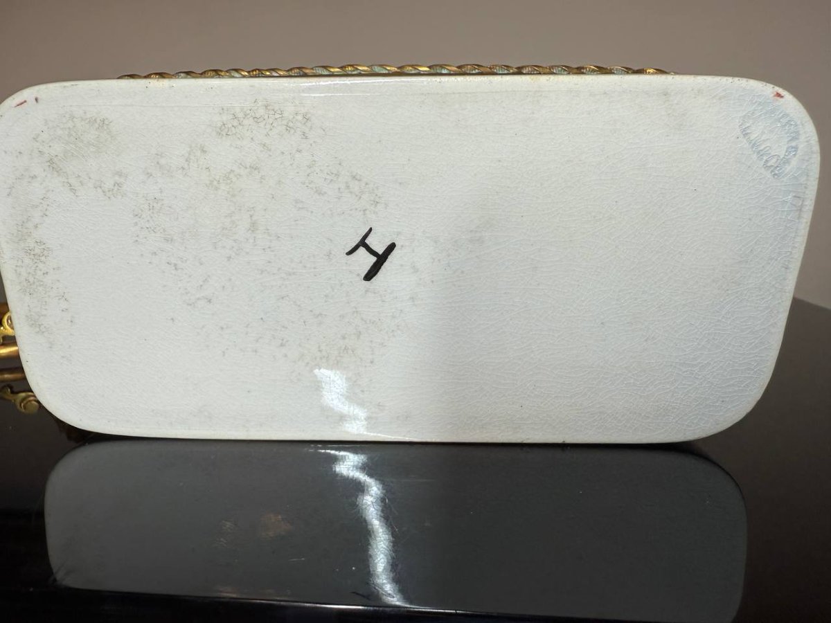 Jewelry Box, Hand-painted Box L.m & Co De Creil Et Monterea-photo-7