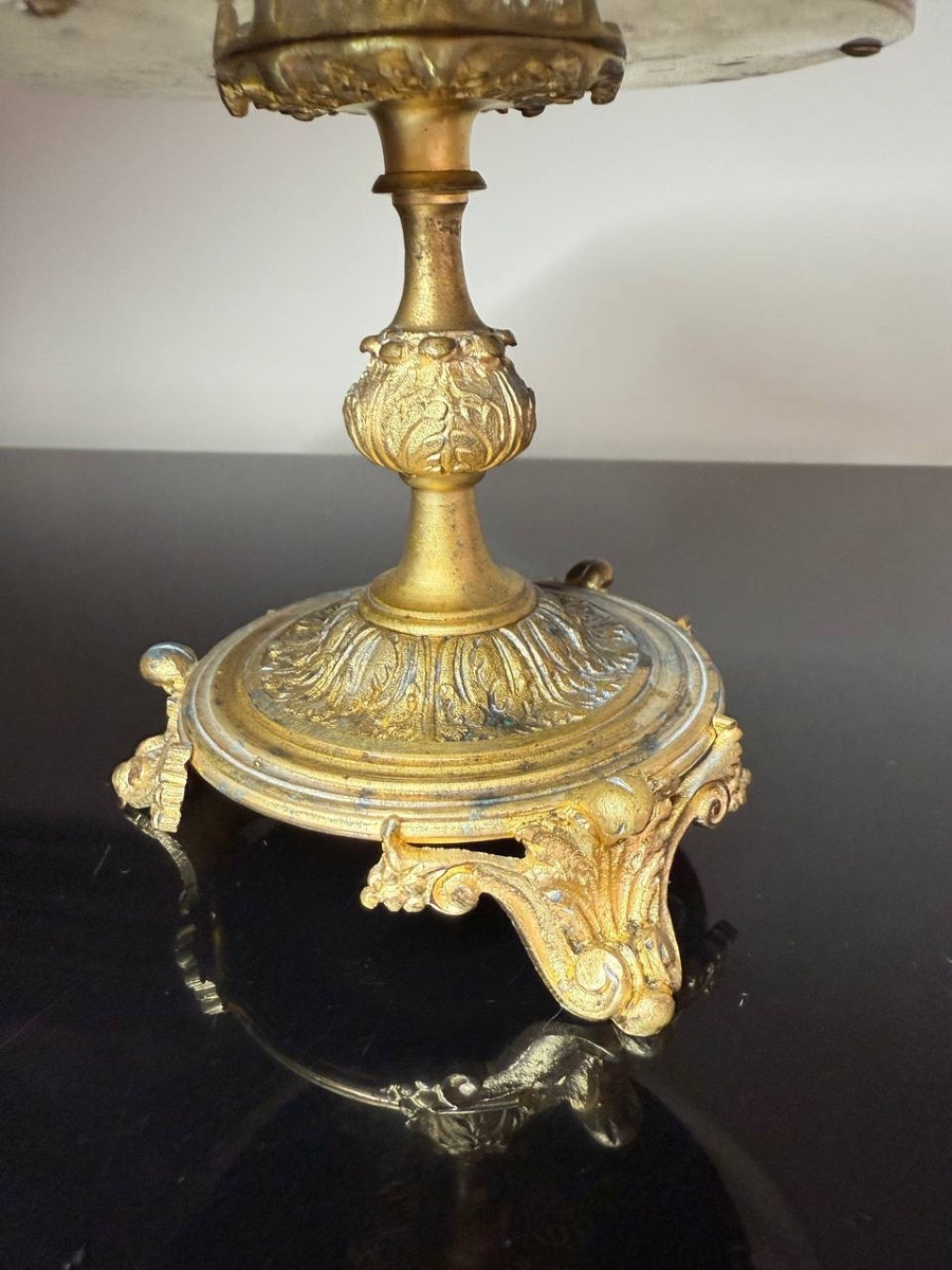 COUPE SUR PIED EN ÉMAIL CLOISONNÉ ET BRONZE-photo-2