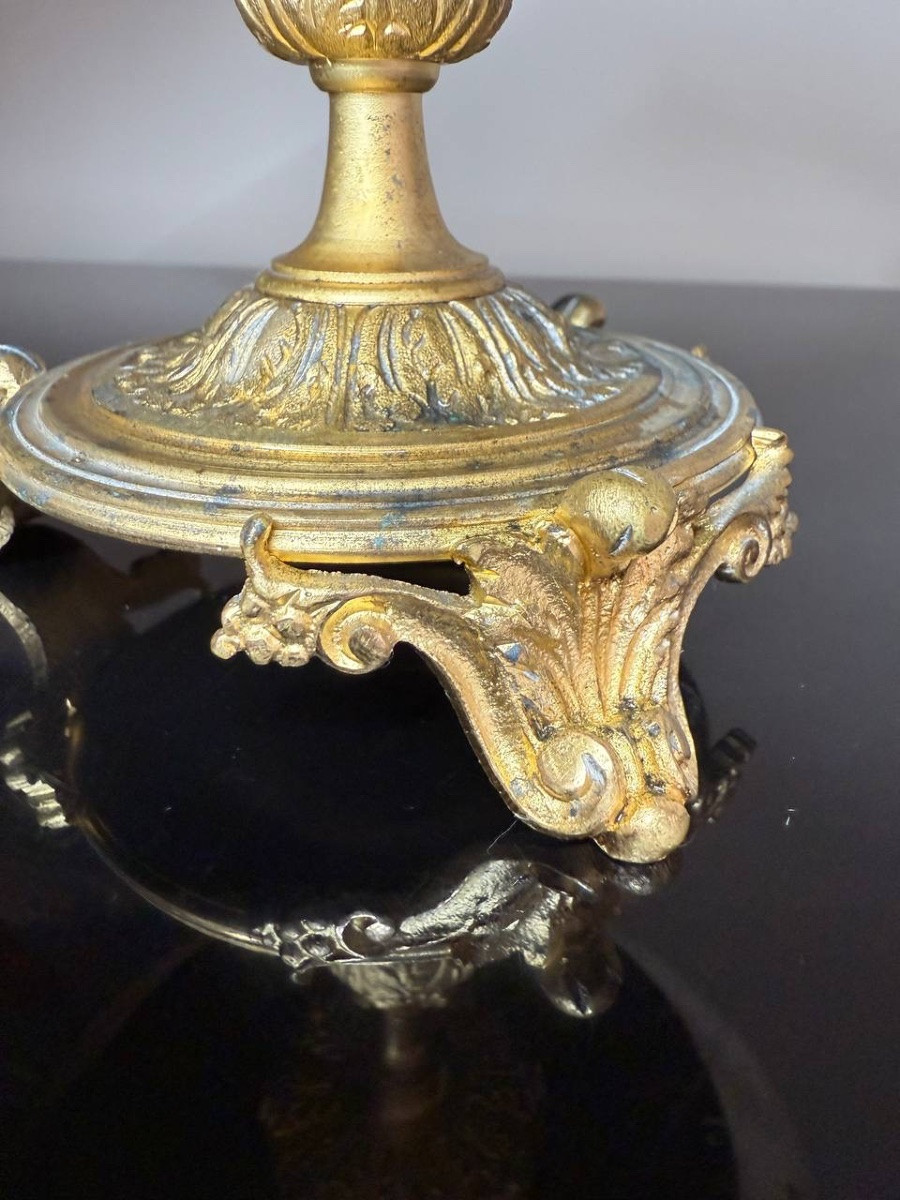 COUPE SUR PIED EN ÉMAIL CLOISONNÉ ET BRONZE-photo-3