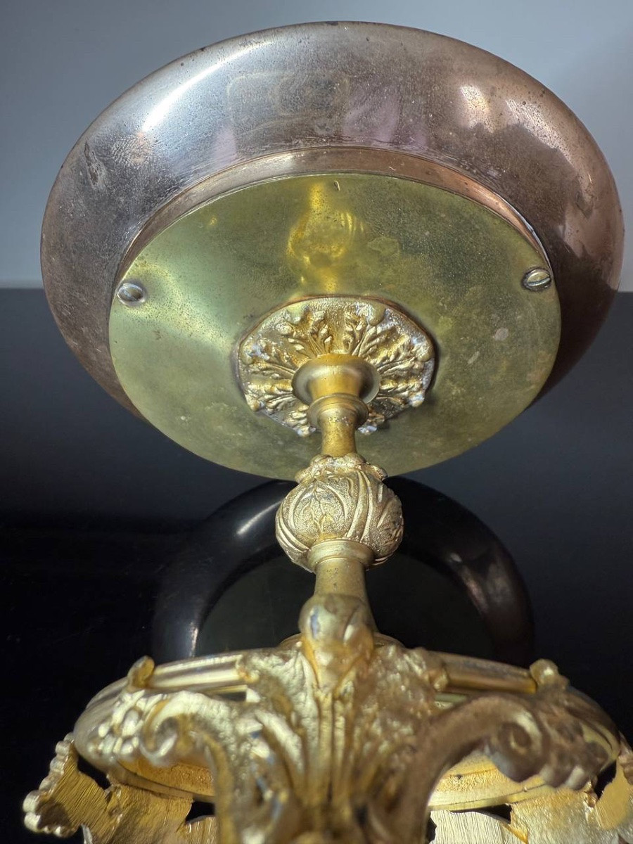 COUPE SUR PIED EN ÉMAIL CLOISONNÉ ET BRONZE-photo-4