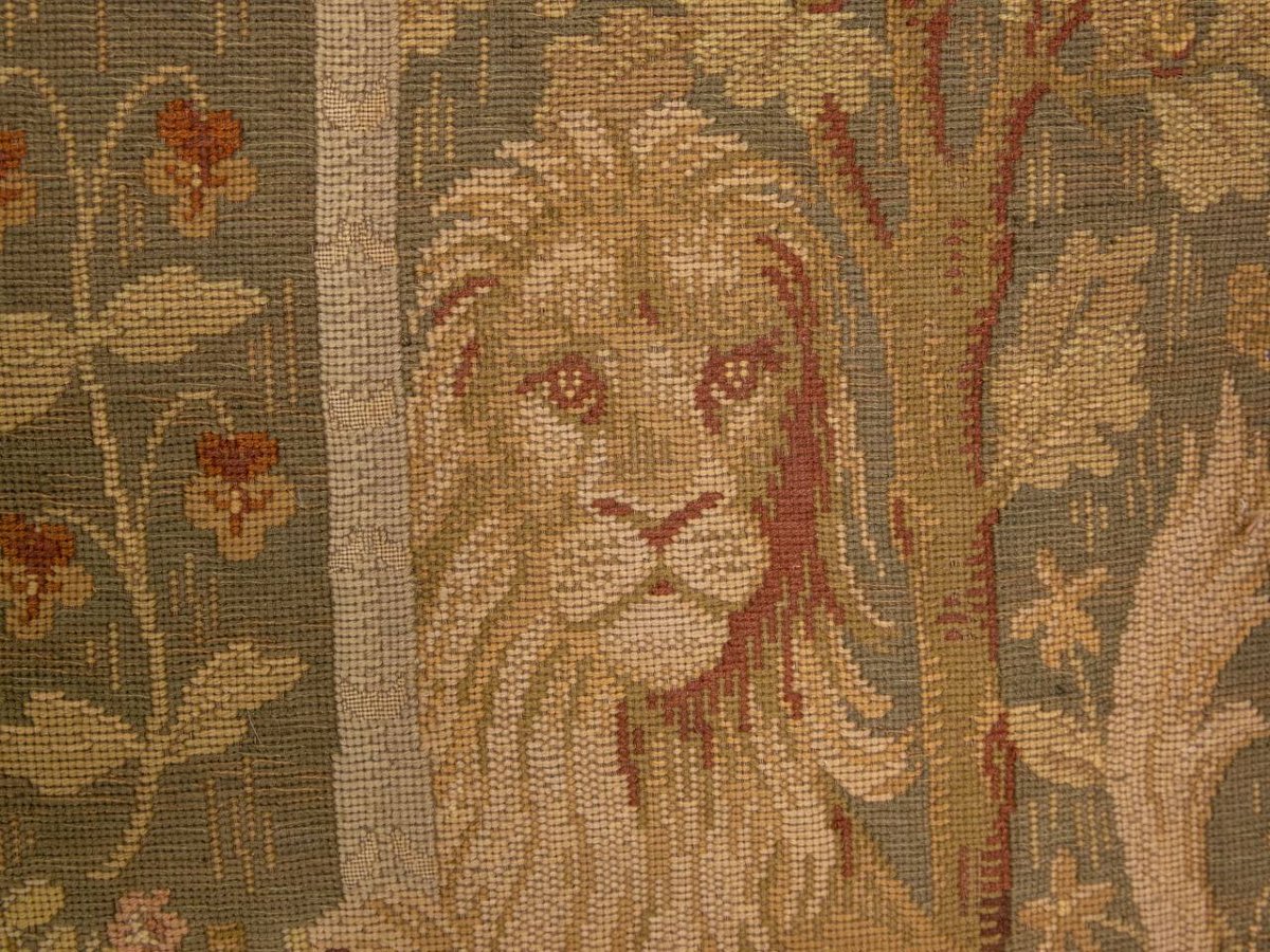 "l'oreille", Tapestry From The Series "la Dame à La Licorne" Conserved At The Musée De Cluny.-photo-7