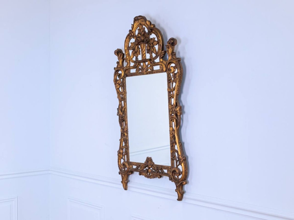 Louis XV Carved And Gilded Wood Pareclose Mirror-photo-2