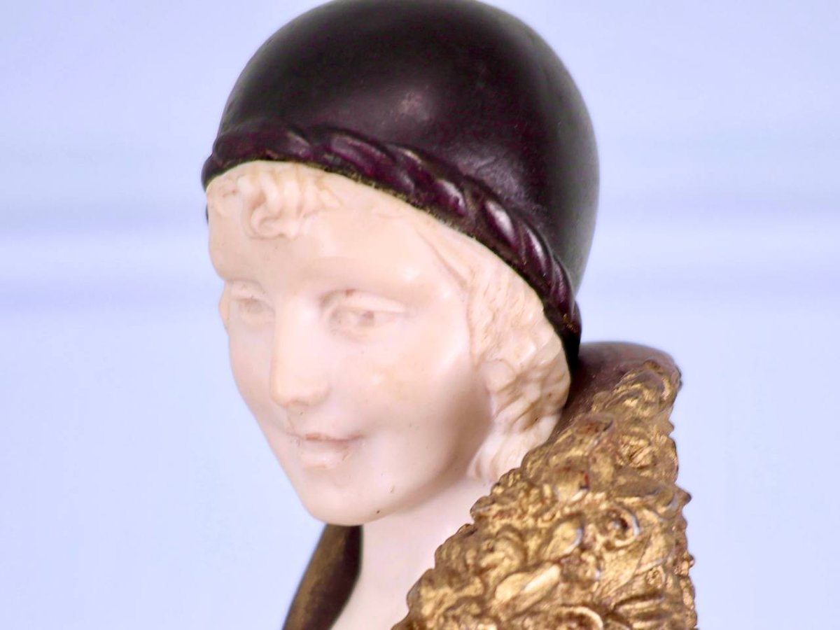 D’après Demeter H. CHIPARUS (1886-1947) "Élégante Aux Lévriers"-photo-7