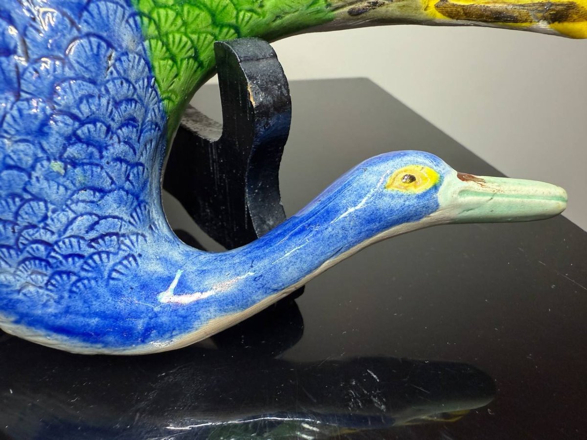 Banko Japanese Ceramic Wall Vase - Goose-photo-4