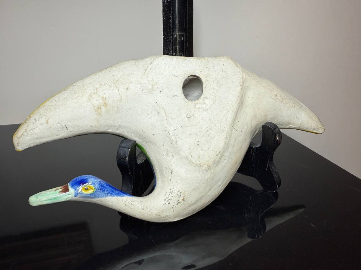Banko Japanese Ceramic Wall Vase - Goose-photo-6