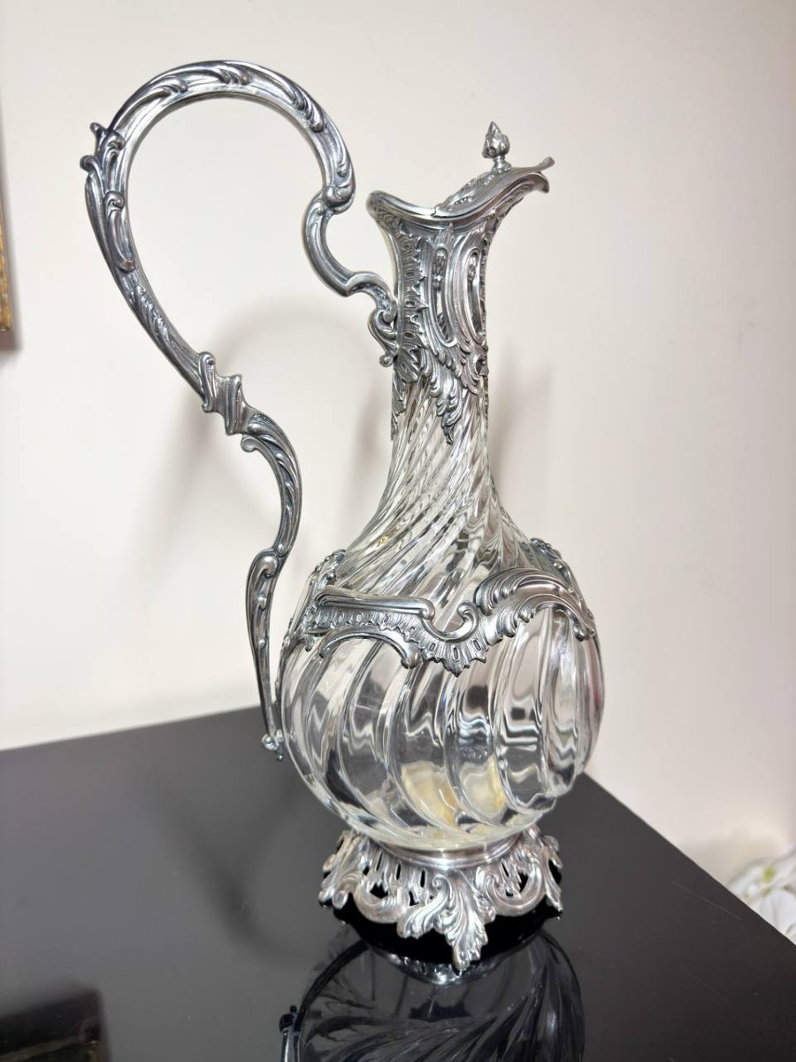Aiguière ou carafe à vin en argent, orfèvre  Claude Doutre Roussel