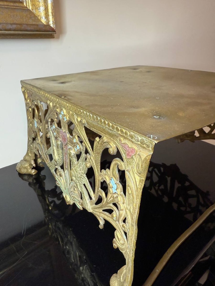 Thabor Or Lutrin Or Church Bible Holder In Bronze-photo-4