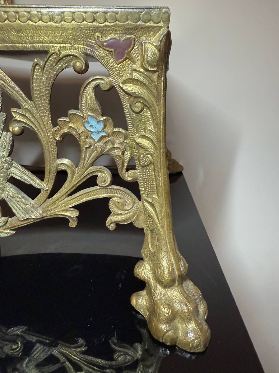 Thabor Or Lutrin Or Church Bible Holder In Bronze-photo-8