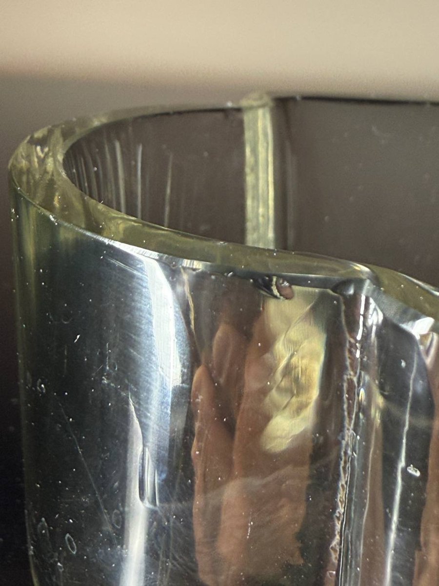 Small Cup Or Centre De Table , Jardiniere En Cristal Et Bronze De Style Empire .-photo-2