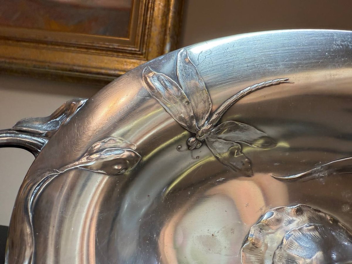Wmf Art Nouveau Silver-plated Tray-photo-4