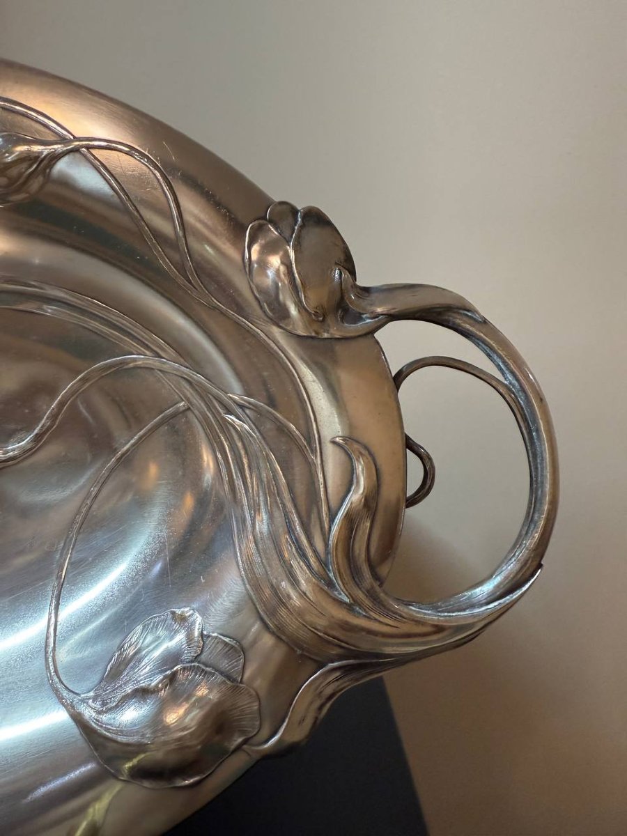 Wmf Art Nouveau Silver-plated Tray-photo-6