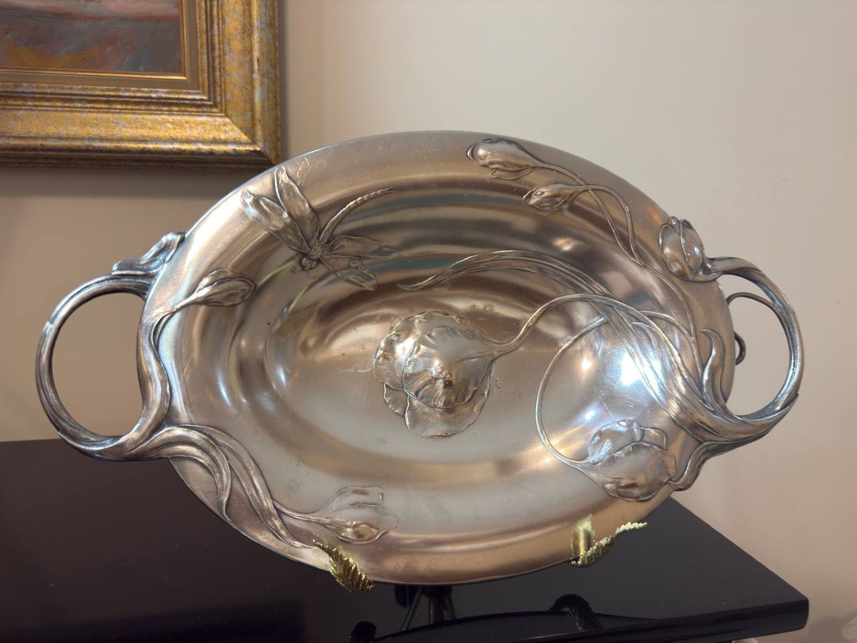 Wmf Art Nouveau Silver-plated Tray-photo-7