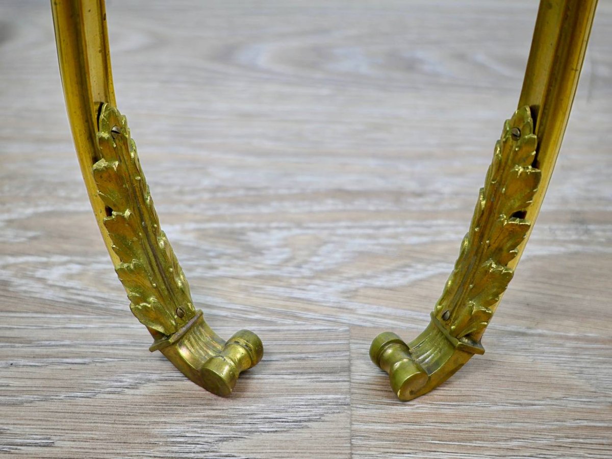 Pair Of Bronze And Brass Floor-standing Planters-photo-1