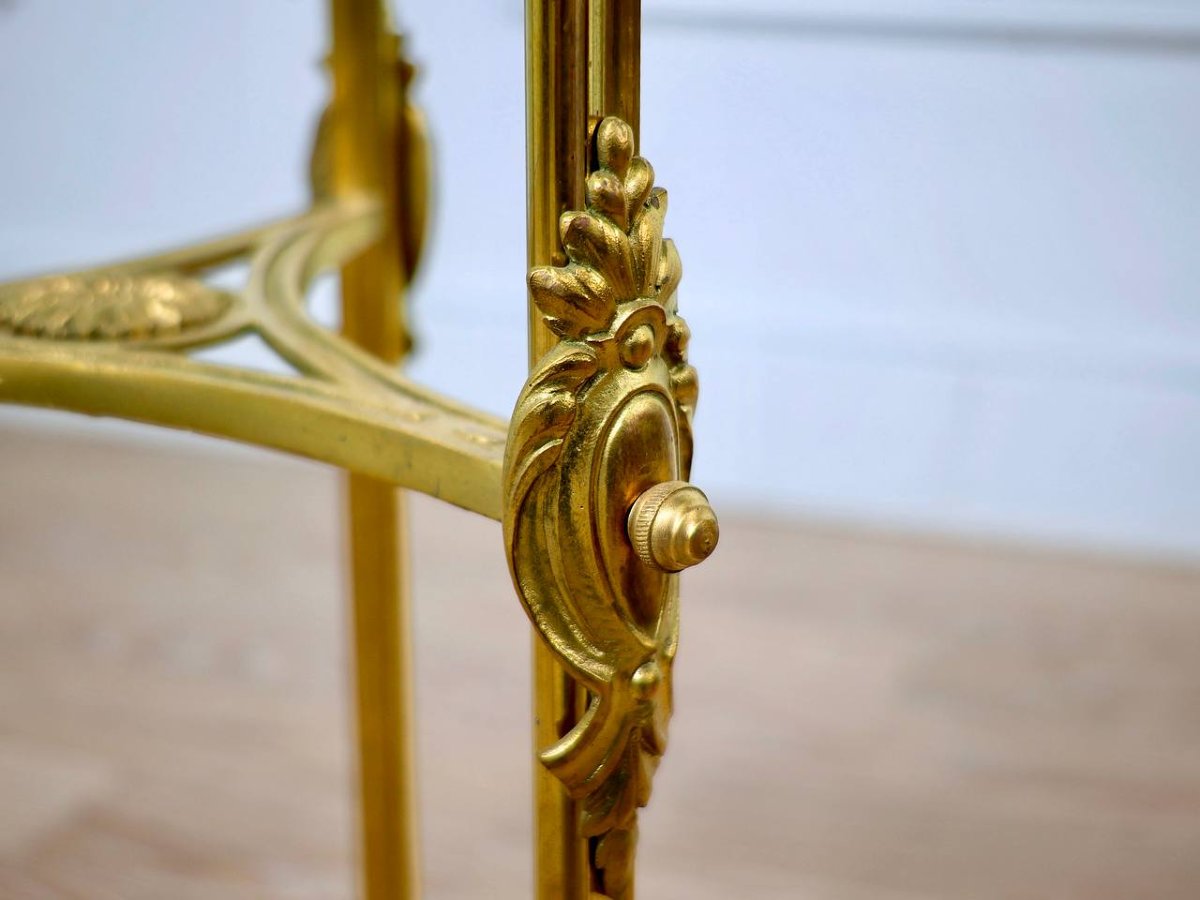 Pair Of Bronze And Brass Floor-standing Planters-photo-3