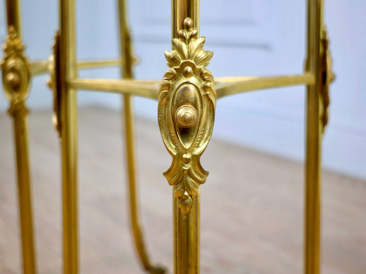 Pair Of Bronze And Brass Floor-standing Planters-photo-4