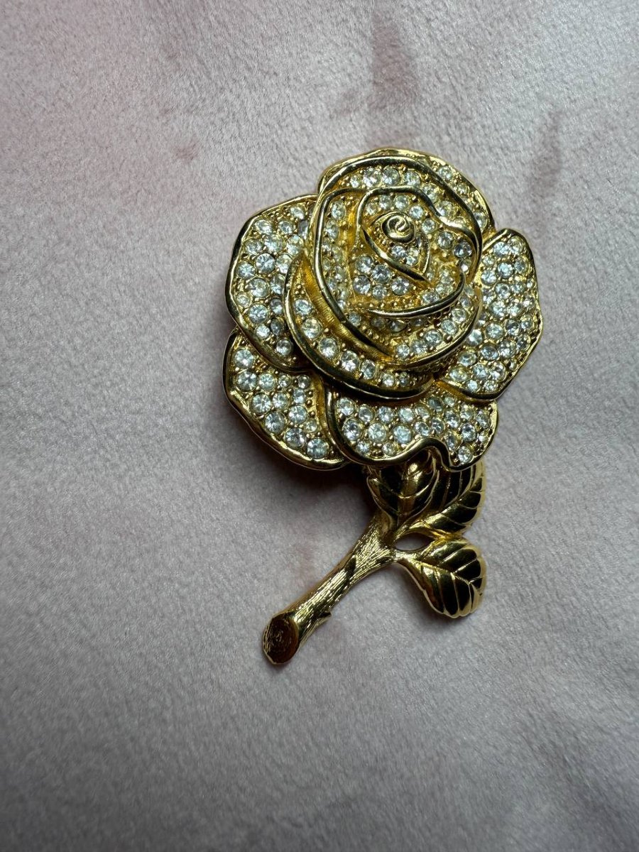 Vintage Christian Dior Brooch Rose Gold Plated-photo-3